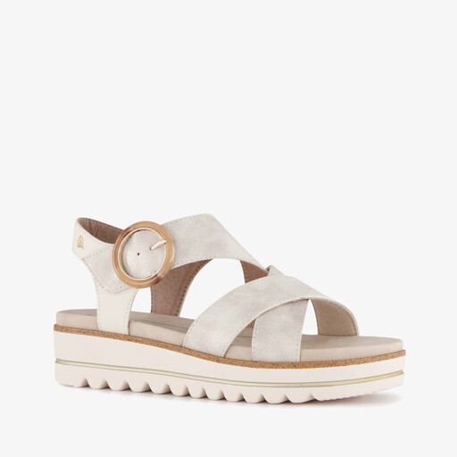 Dames sandalen met H leest beige