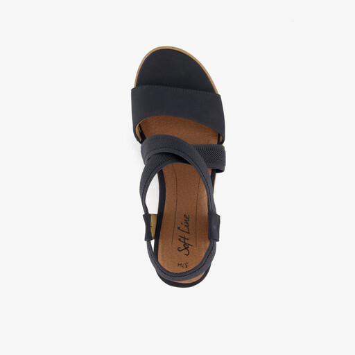 Dames sandalen met H-leest blauw