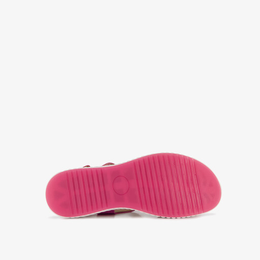 Suède dames sandalen oranje roze rood