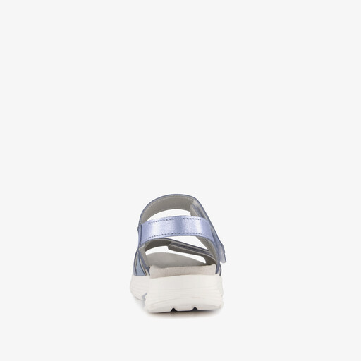 Leren dames sandalen ijsblauw
