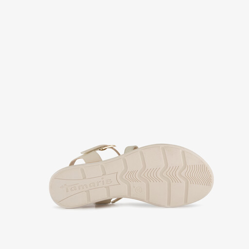 Dames sandalen met sleehak ivoor