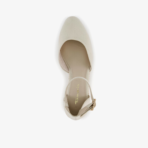Dames espadrilles met sleehak champagne