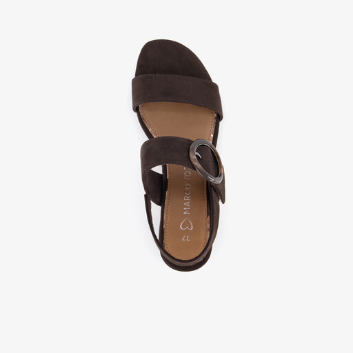 Dames sandalen donkerbruin