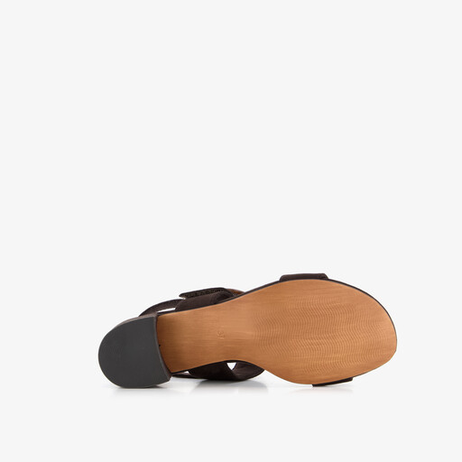 Dames sandalen donkerbruin