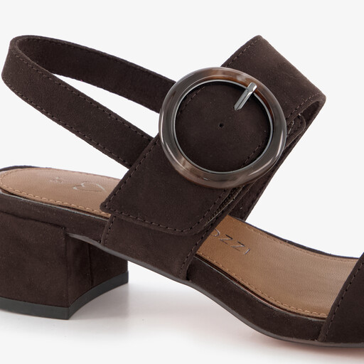 Dames sandalen donkerbruin