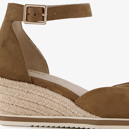 Dames espadrilles met sleehak bruin