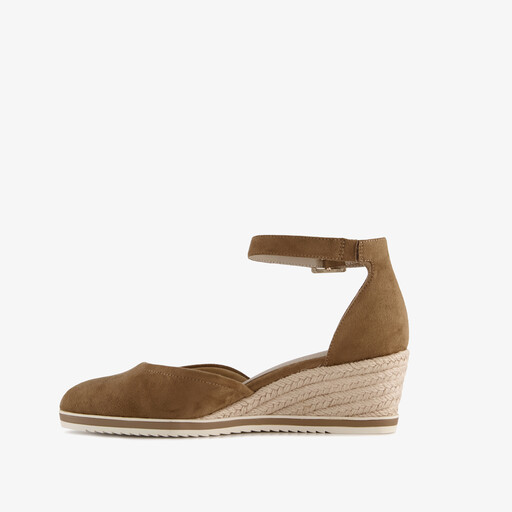 Dames espadrilles met sleehak bruin