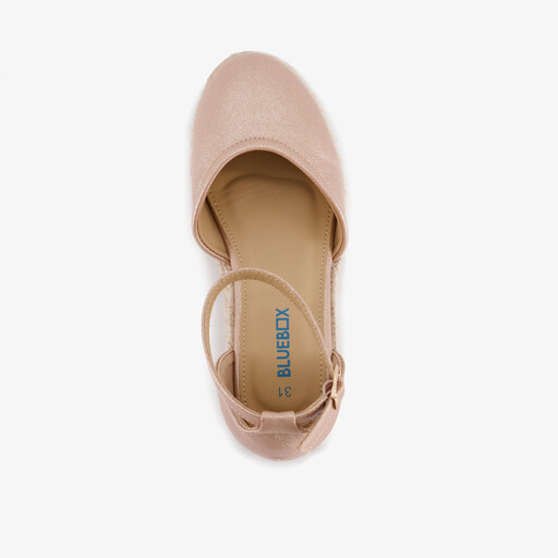 Meisjes sleehak sandalen metallic roze