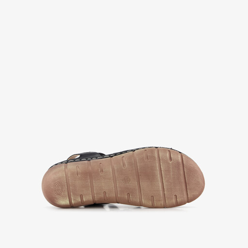 Dames sandalen met sleehak zwart