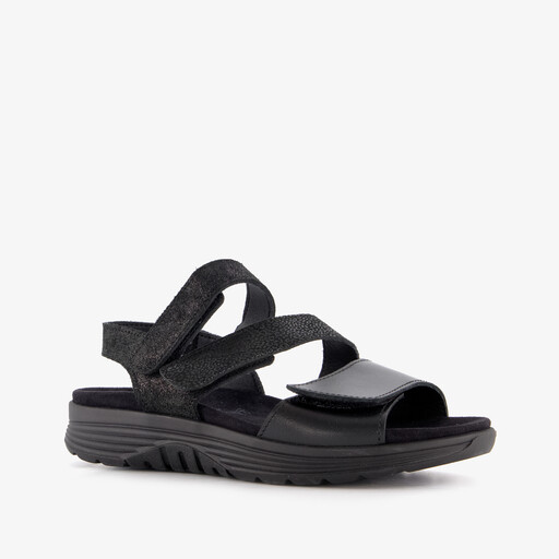 Leren dames sandalen zwarte