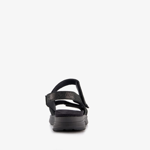 Leren dames sandalen zwarte