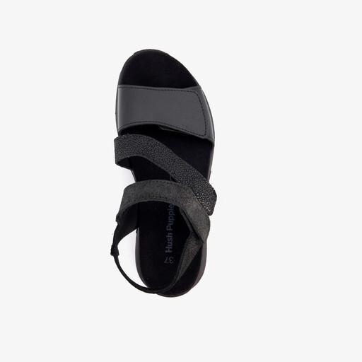 Leren dames sandalen zwarte