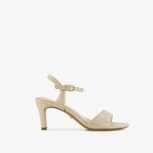 Dames sandalen met hak goud