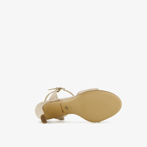 Dames sandalen met hak goud
