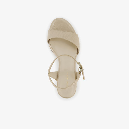 Dames sandalen met hak goud