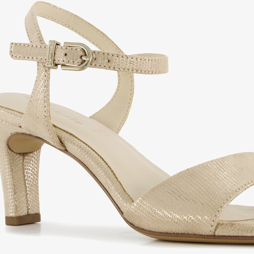Dames sandalen met hak goud