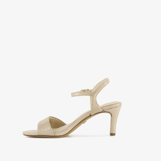 Dames sandalen met hak goud