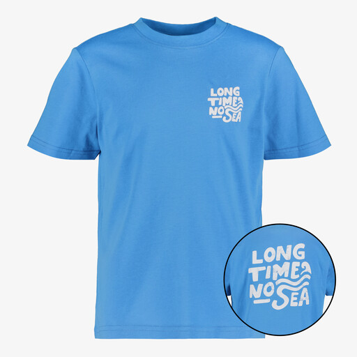 Jongens T-shirt met backprint blauw