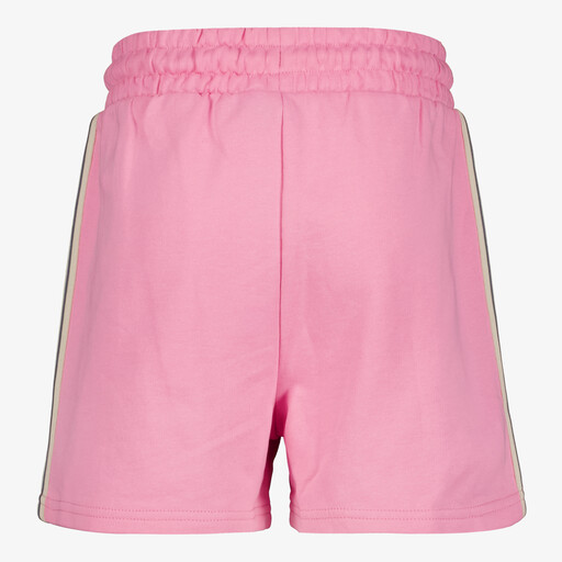 Meisjes sweatshort met biezen roze groen