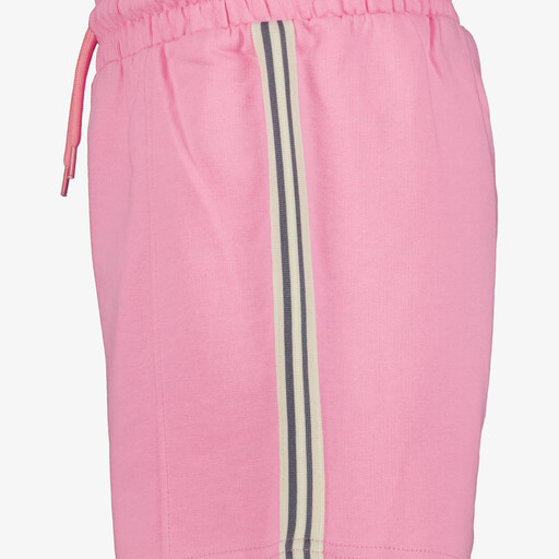 Meisjes sweatshort met bies roze groen