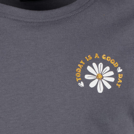 Meisjes T-shirt met backprint grijs