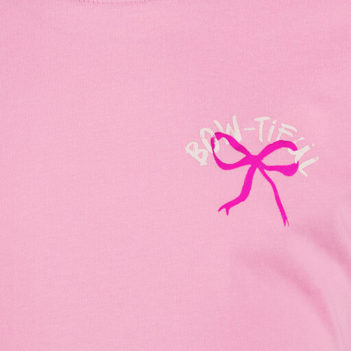 Meisjes T-shirt met backprint roze