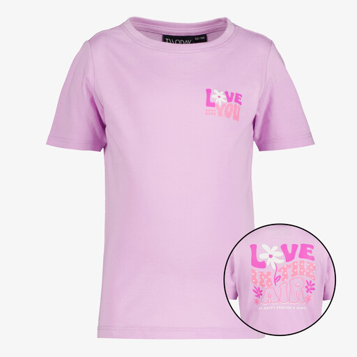 Meisjes T-shirt met backprint lila
