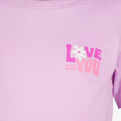 Meisjes T-shirt met backprint lila
