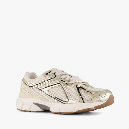 Meisjes sneakers wit goud
