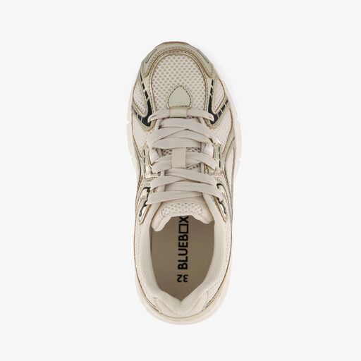 Meisjes sneakers wit goud