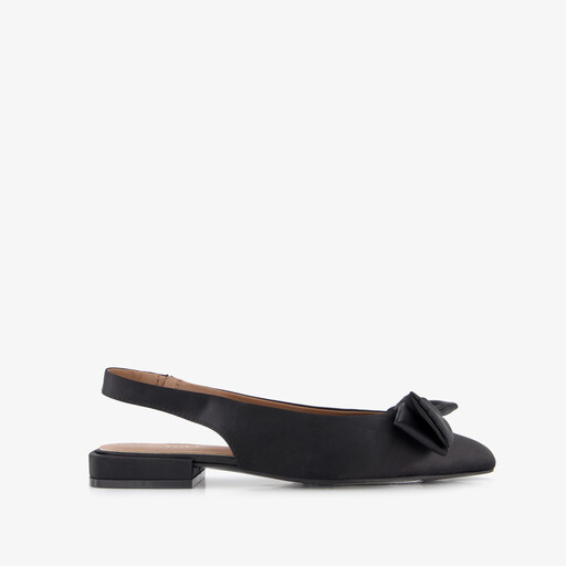 Dames slingbacks met strik zwart