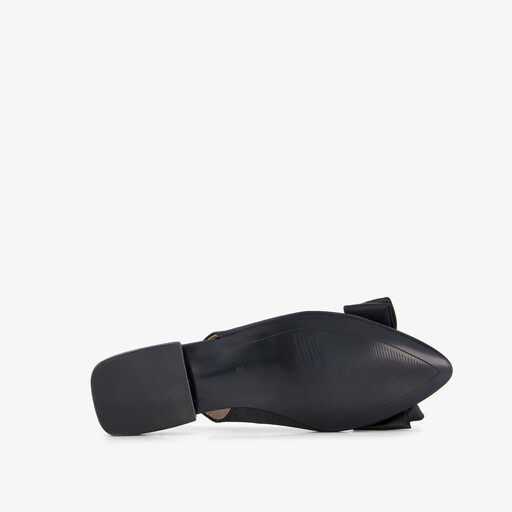 Dames slingbacks met strik zwart