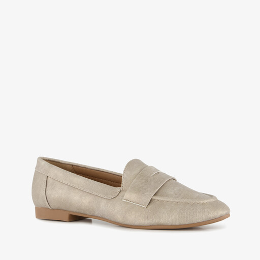 Dames loafers beige