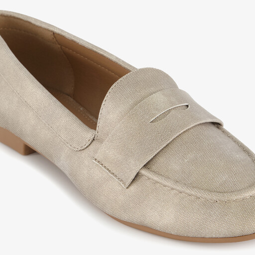 Dames loafers beige