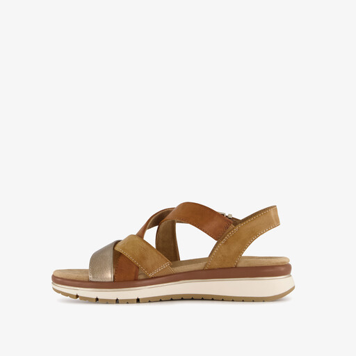 Dames sandalen cognac bruin