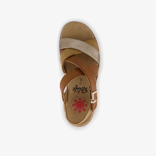 Dames sandalen cognac bruin