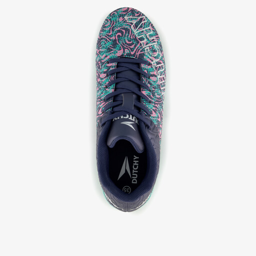 FG kinder voetbalschoenen blauw roze