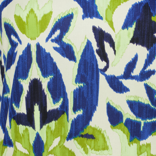 Dames top met print blauw groen