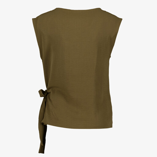 Dames top met strikdetail groen