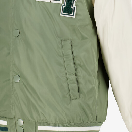 Jongens baseball zomerjas groen wit