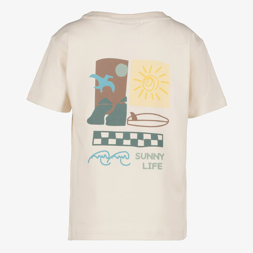 Jongens T-shirt met backprint beige