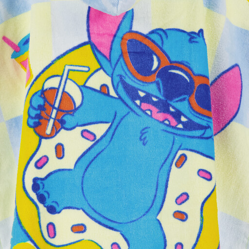 Kinder zwemponcho met capuchon blauw