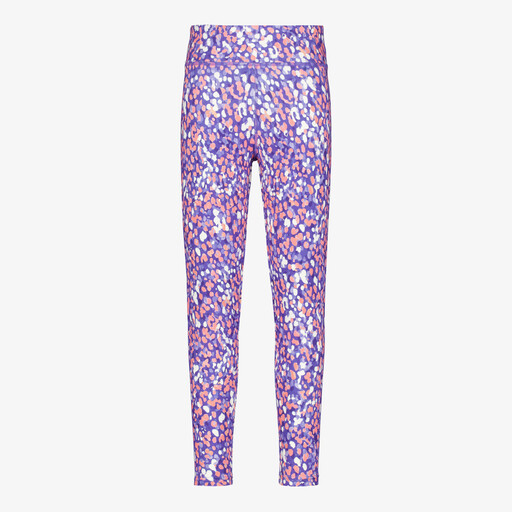Meisjes sportlegging met print paars roze