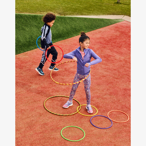 Meisjes sportlegging met print paars roze