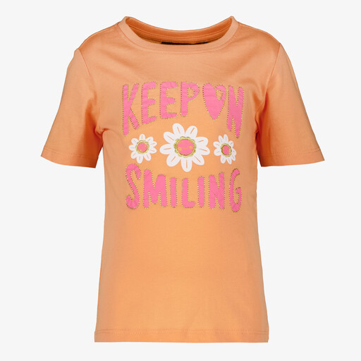 Meisjes T-shirt met opdruk oranje