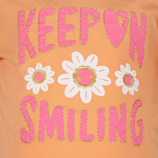 Meisjes T-shirt met opdruk oranje
