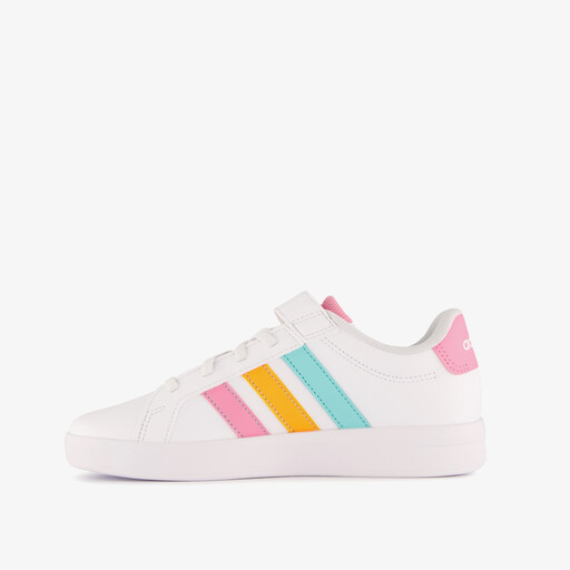 Grand Court 3.0 meisjes sneakers wit roze