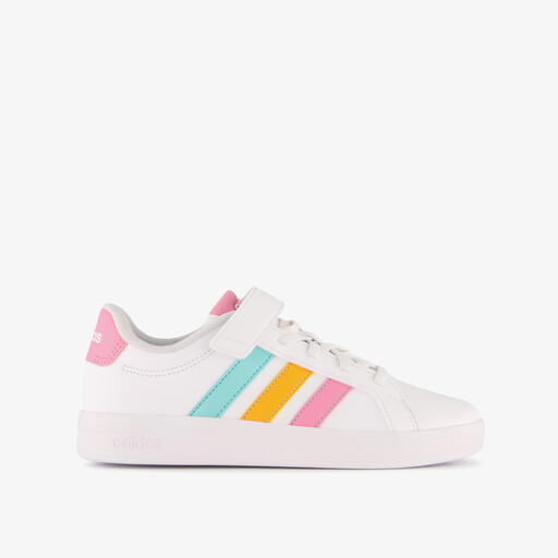 Grand Court 3.0 meisjes sneakers wit roze