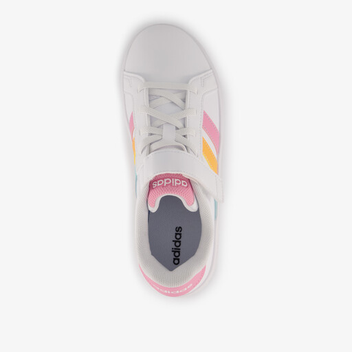 Grand Court 3.0 meisjes sneakers wit roze