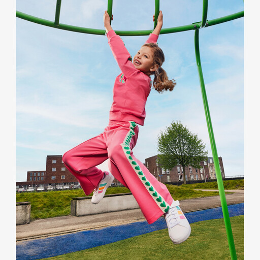 Grand Court 3.0 meisjes sneakers wit roze